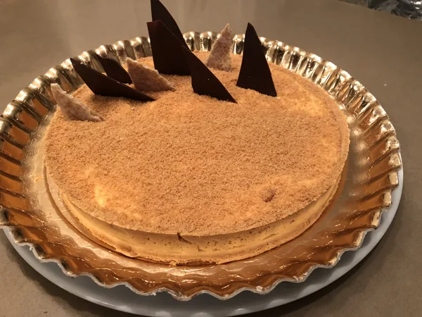 "Voiles du plaisir" Sur tarte sucrée, mousse citrons et Speculos.